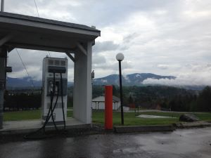 an electric vehicle charging station